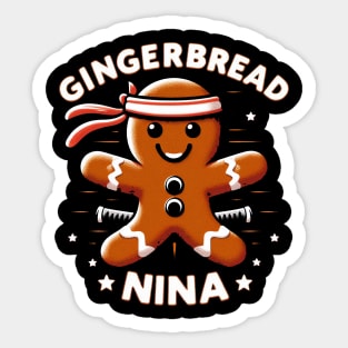 Gingerbread Ninja Sticker